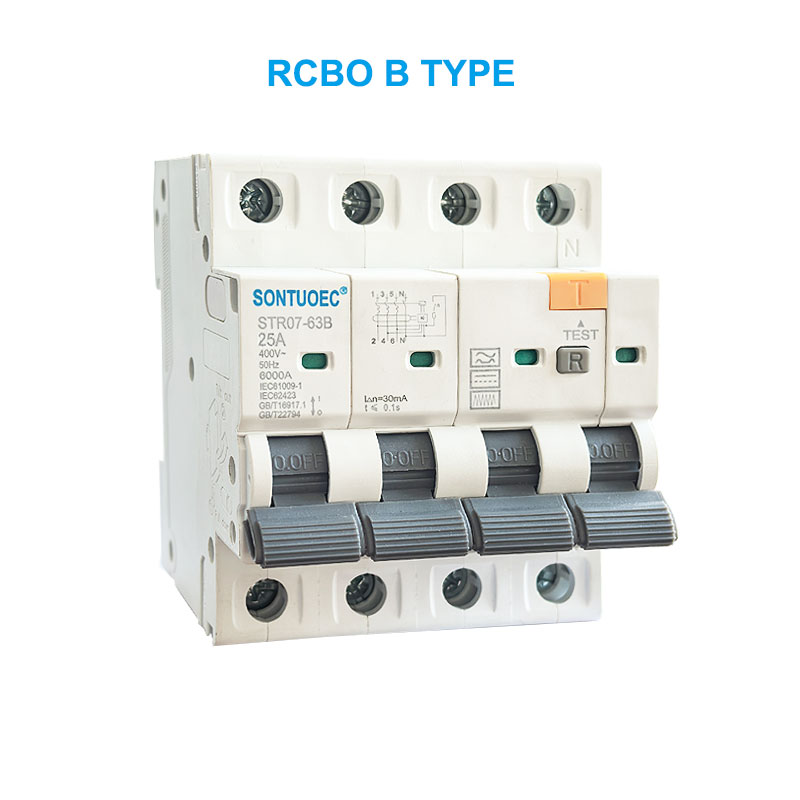 STRO7-63B RCBO B TYPE 2P 4P Залишковий вимикач струму