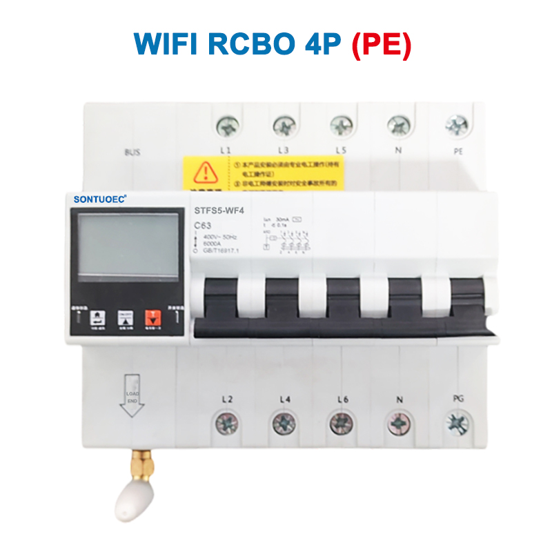 Wi-Fi STFS5-63 Багатофункціональний IoT Intelligent RCBO інтелектуальний вимикач